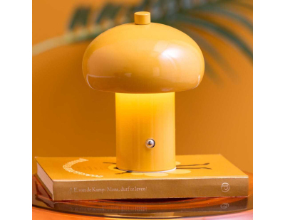 Lampe de table en métal Retro Seta (Jaune)
