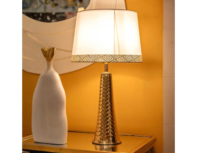Lampe de table en métal Tower 30 x 54 cm (Doré)