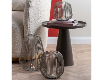 Lanterne en métal filaire Illuminate 20 x 21 cm (Gris foncé)