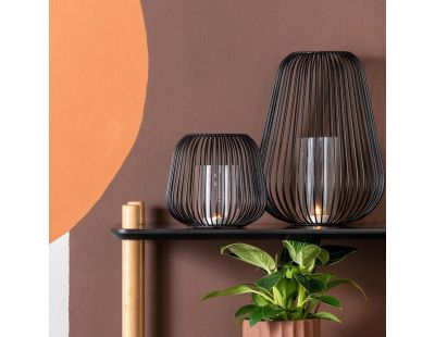 Lanterne en métal filaire Illuminate 20 x 21 cm (Noir)
