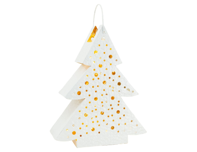 Lanterne en métal laqué Sapin