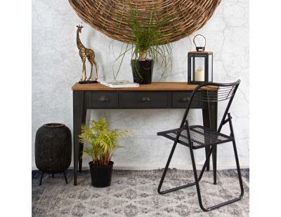Lanternes en métal et bois (Lot de 2)