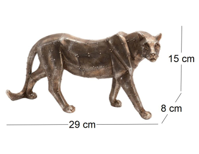 Léopard décorarif en polyrésine 29 x 8 x 15 cm