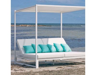 Lit de jardin balinaise 2 places en aluminium Texas