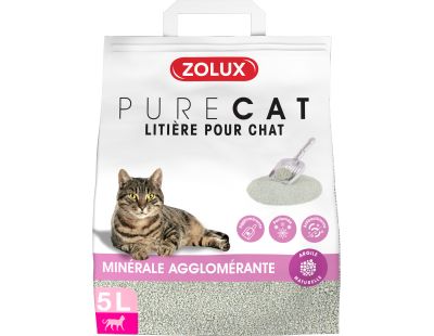 Litière agglomérante parfum floral Purecat (5 litres)