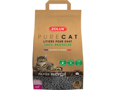 Litière éco conçue en papier recyclé Purecat (10 litres)