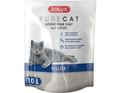 Litière silice nature Purecat (10 litres)