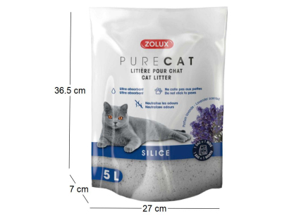 Litière silice parfumée Purecat 5 litres