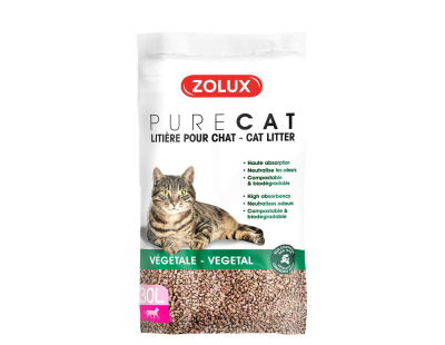 Litière végétale naturelle Purecat 30 litres