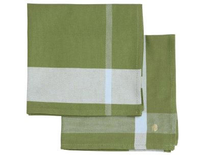 Lot de 2 serviettes de table La nonna pistacchio 40 x 40 cm