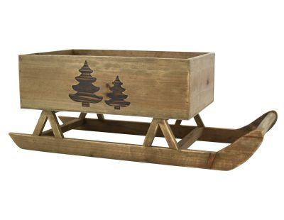 Luge en bois teinté Sapin