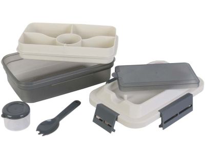 Lunch box avec plateau compartimenté et fourchette
