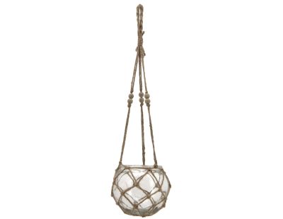 Macramé en verre et corde