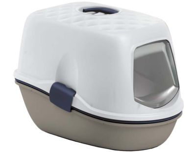 Maison de toilette 2 bacs avec tamis Furba (Taupe)