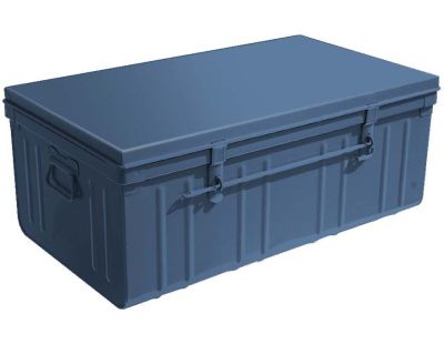Malle habitat en acier 130 litres (Bleu)