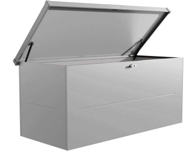 Malle de rangement en acier gris Nevio (180 cm)