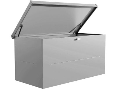 Malle de rangement en acier gris Nevio (160 cm)