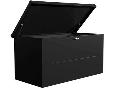 Malle de rangement en acier noir Nevio (160 cm)