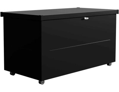 Malle de rangement en acier noir Nevio (160 cm)