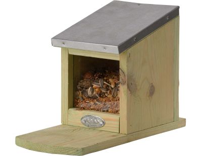 Mangeoire ecureuil en bois et zinc