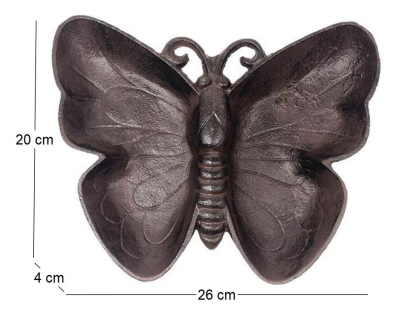 Mangeoire à poser en fonte papillon 26 cm