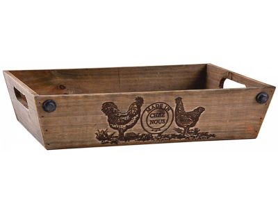 Manne en bois teinté Made in chez nous