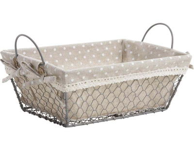 Manne en grillage et jute