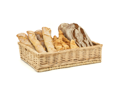 Manne en osier naturel avec passe-main (Panier seul)