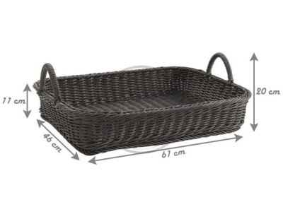 Corbeille avec anses en rotin synthétique (1)