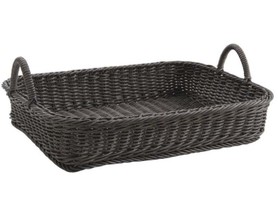 Corbeille avec anses en rotin synthétique (1)