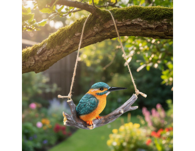 Martin-pecheur sur une branche à suspendre