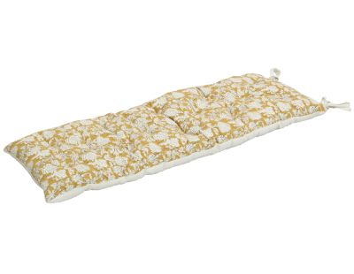 Matelas de sol en coton imprimé jaune et blanc