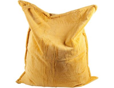 Maxi coussin imitation fourrure 110 x 130 cm (Jaune)