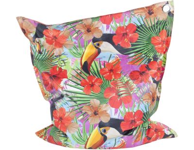 Maxi coussin imprimé intérieur extérieur 130 x 170 cm (Toucan)