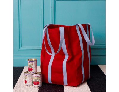 Maxi sac en coton bio Poppins 48 x 33 x 33 cm (Cerise)
