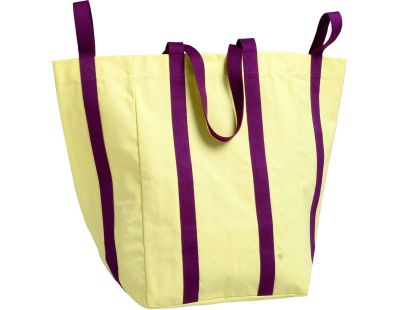 Maxi sac en coton bio Poppins 48 x 33 x 33 cm (Jaune)