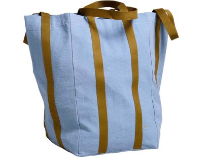 Maxi sac en coton bio Poppins 48 x 33 x 33 cm (Bleu)
