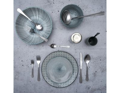 Ménagère 39 pièces en inox brossé (Inox)