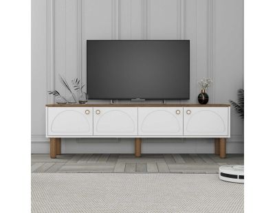 Meuble TV en aggloméré Bohema (Blanc)