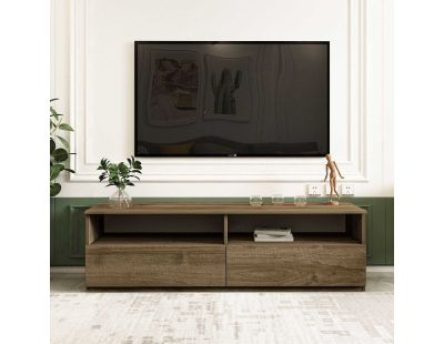 Meuble TV en aggloméré Centra (Noyer)
