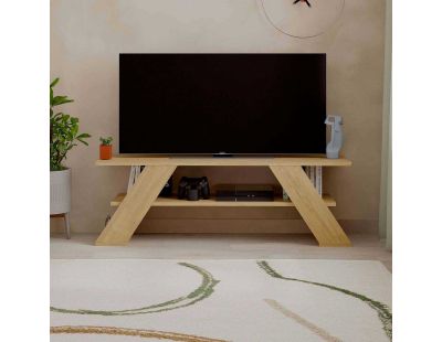 Meuble TV en aggloméré Farfalla (Chêne)
