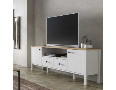Meuble TV en aggloméré Frannie (Modèle 4 : 180 x 35 x 58 cm)