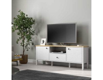 Meuble TV en aggloméré Frannie (Modèle 1 : 150 x 35 x 58 cm)