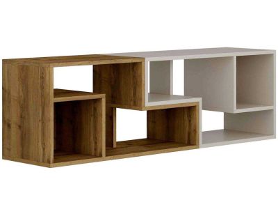 Meuble TV en agglomeré Glis (Marron, Beige)