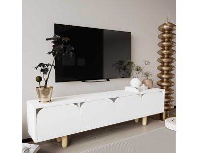 Meuble TV en aggloméré Lazio (Blanc)
