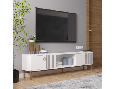Meuble TV en aggloméré Paye (Blanc)