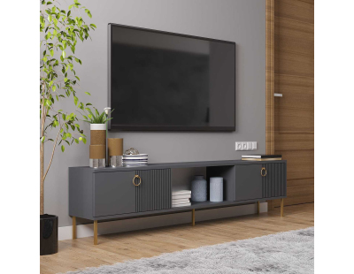 Meuble TV en aggloméré Paye (Anthracite)