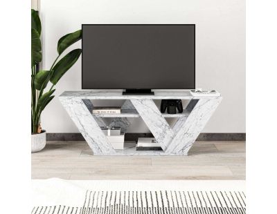 Meuble TV en aggloméré Pipralla (Marbre carrara)
