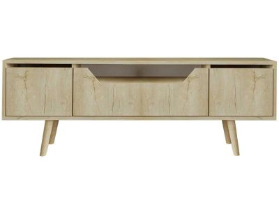 Meuble TV en aggloméré 150 x 29.8 x 53 cm Roma (Chêne)