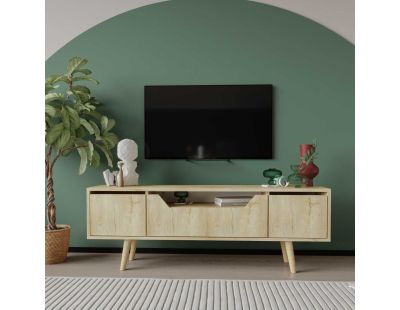 Meuble TV en aggloméré 150 x 29.8 x 53 cm Roma (Chêne)